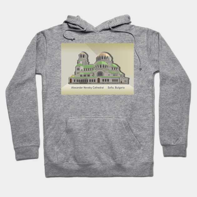 Abstract Art - Cathedral ''Alexander Nevsky'' Hoodie by DesignWood Atelier